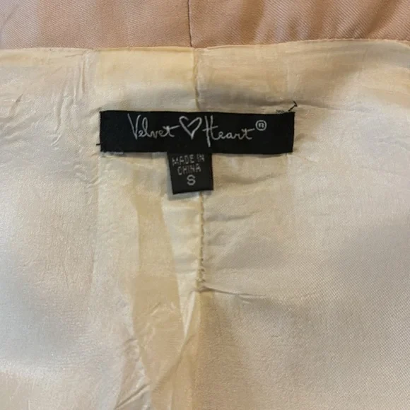 Pale Pink Velvet Heart Blazer - S - Picture 8 of 8